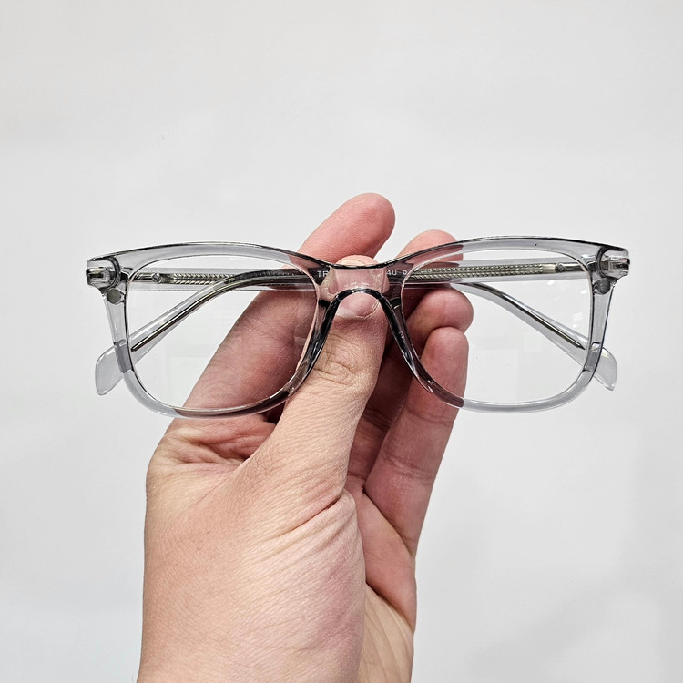 عینک کاوردار طبی 5کاوره کد 1202 رنگ طوسی شفاف جنس استیت