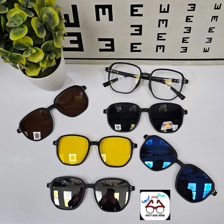 عینک طبی مگنتی 5 کاوردار کد 2363