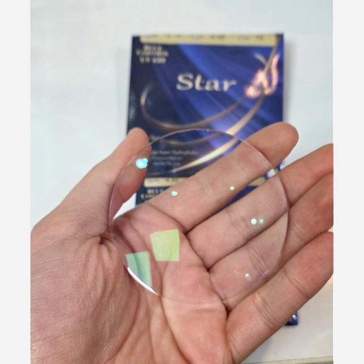 عدسی بلوکنترل ضد اشعه استار star ضد اشعه دبل سوپر هیدروفوفیک ششماره صفر (پلانو)