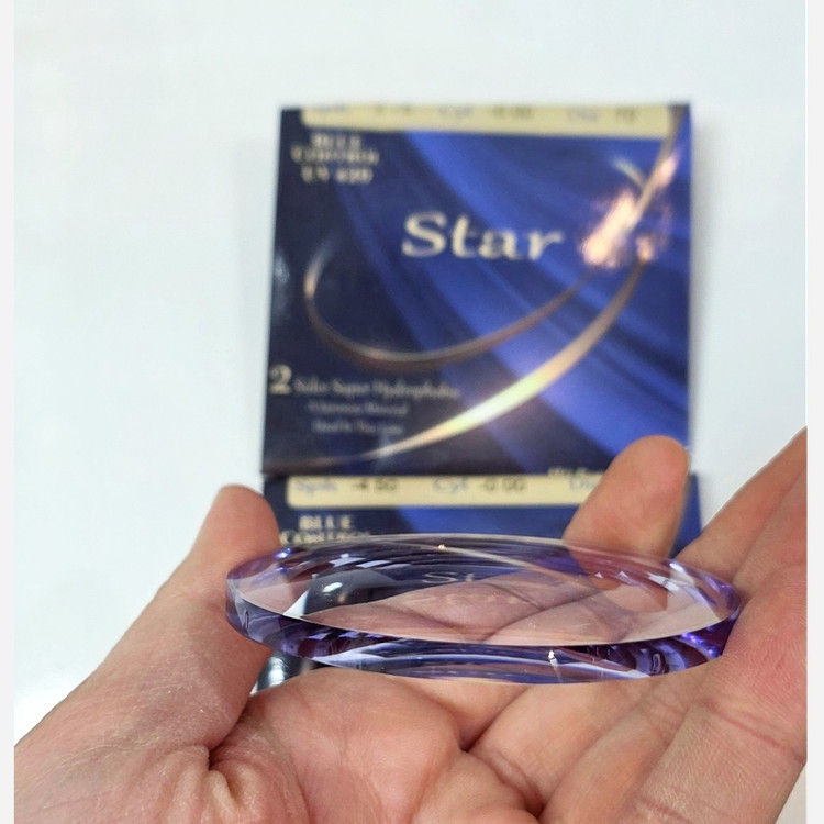 عدسی بلوکنترل ضد اشعه استار star ضد اشعه دبل سوپر هیدروفوفیک ششماره صفر (پلانو)
